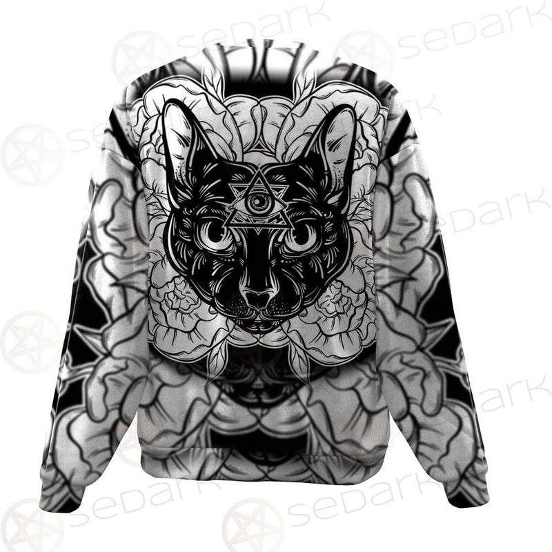 Ustration Of Cat With Flowers SDN-1057 Unisex Sweatshirt
