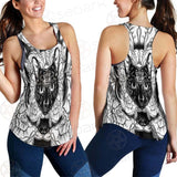 Ustration Of Cat With Flowers SDN-1057 Women Tank Top