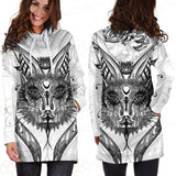 Gothic Cat SDN-1058 Hoodie Dress