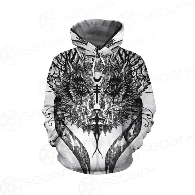 Gothic Cat SDN-1058 Hoodie Allover