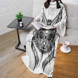 Gothic Cat SDN-1058 Sleeved Blanket