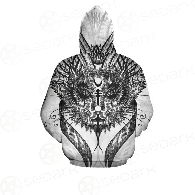 Gothic Cat SDN-1058 Zip-up Hoodies