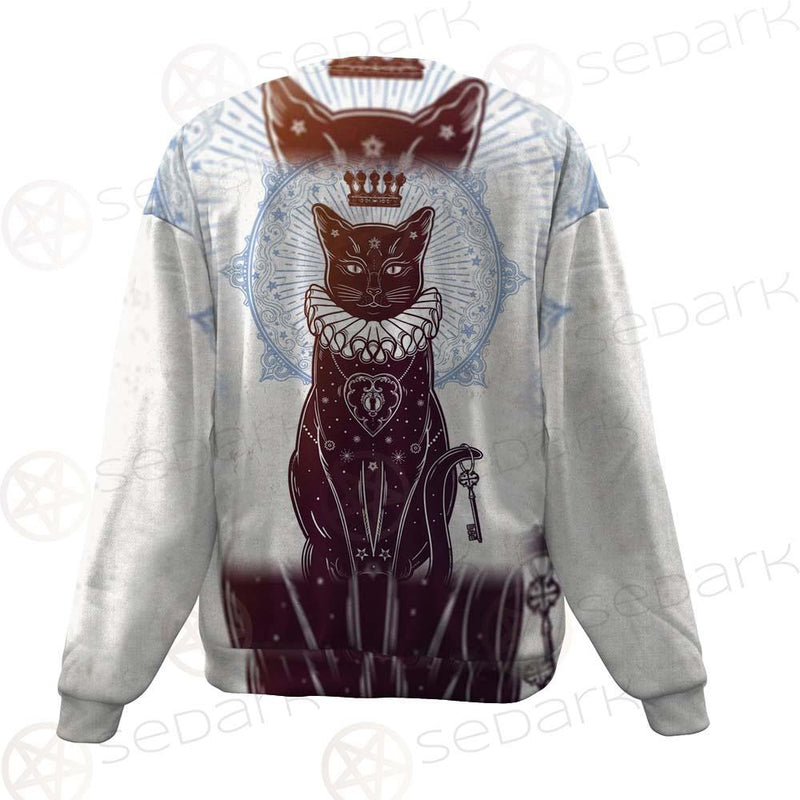 Black Cat Silhouette Portrait SDN-1059 Unisex Sweatshirt