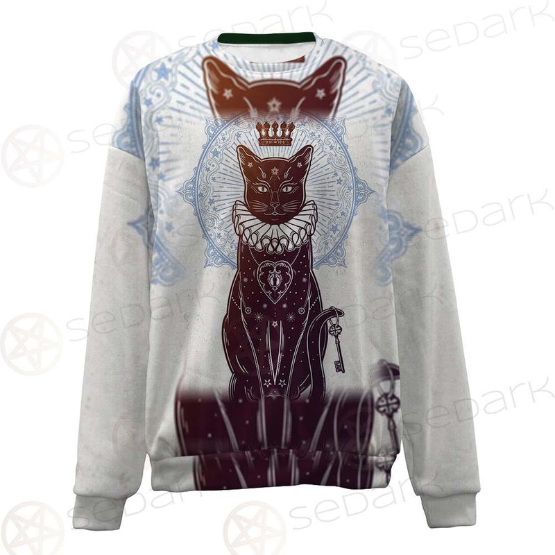 Black Cat Silhouette Portrait SDN-1059 Unisex Sweatshirt