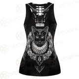 Black Cat Silhouette Portrait SDN-1060 Women Tank Top