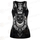 Black Cat Silhouette Portrait SDN-1060 Women Tank Top