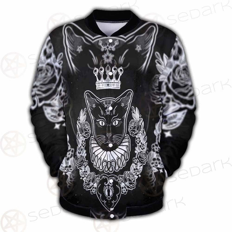 Black Cat Silhouette Portrait SDN-1060 Button Jacket