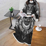 Black Cat Silhouette Portrait SDN-1060 Sleeved Blanket