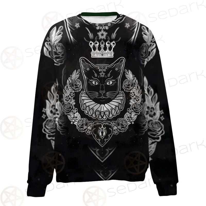 Black Cat Silhouette Portrait SDN-1060 Unisex Sweatshirt