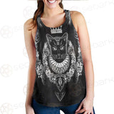 Black Cat Silhouette Portrait SDN-1060 Women Tank Top