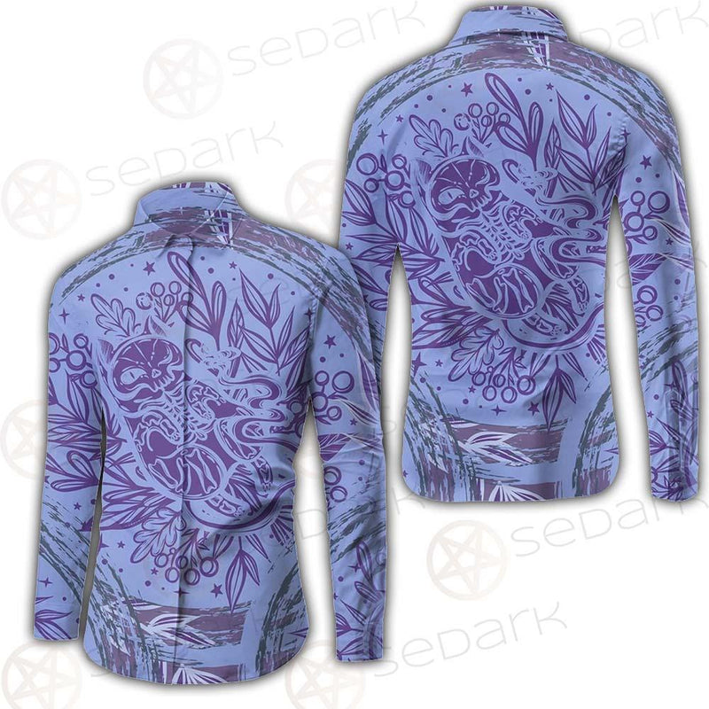 Mystical Cat Skeleton Lies SDN-1061 Shirt Allover