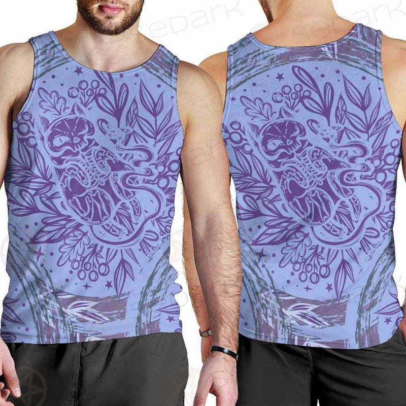 Mystical Cat Skeleton Lies SDN-1061 Men Tank-tops