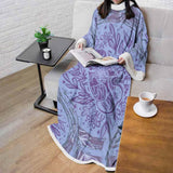 Mystical Cat Skeleton Lies SDN-1061 Sleeved Blanket