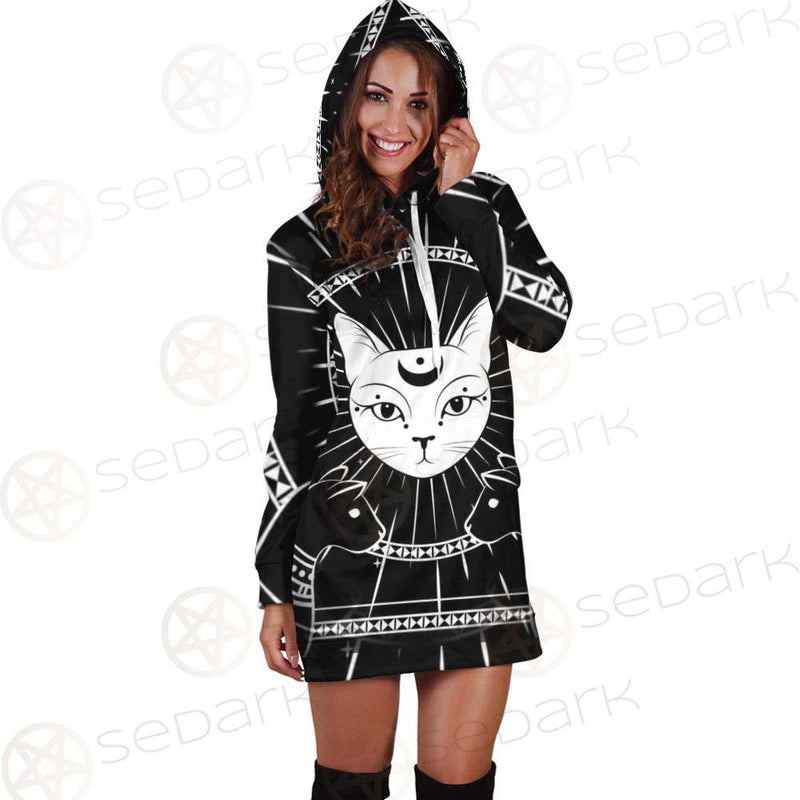 Moon On Night Sky SDN-1062 Hoodie Dress