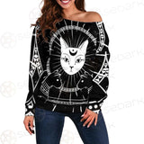Moon On Night Sky SDN-1062 Off Shoulder Sweaters