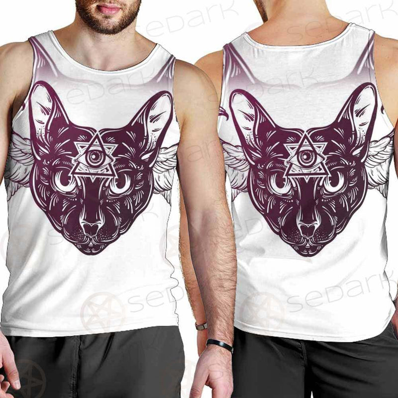 Mystical Elegant Cat SDN-1063 Men Tank-tops