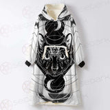 Hand Drawn Illustration Of Cat SDN-1064 Oversized Sherpa Blanket Hoodie