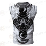 Hand Drawn Illustration Of Cat SDN-1064 Zip Sleeveless Hoodie