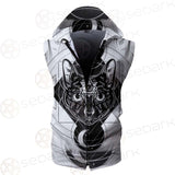 Hand Drawn Illustration Of Cat SDN-1064 Zip Sleeveless Hoodie