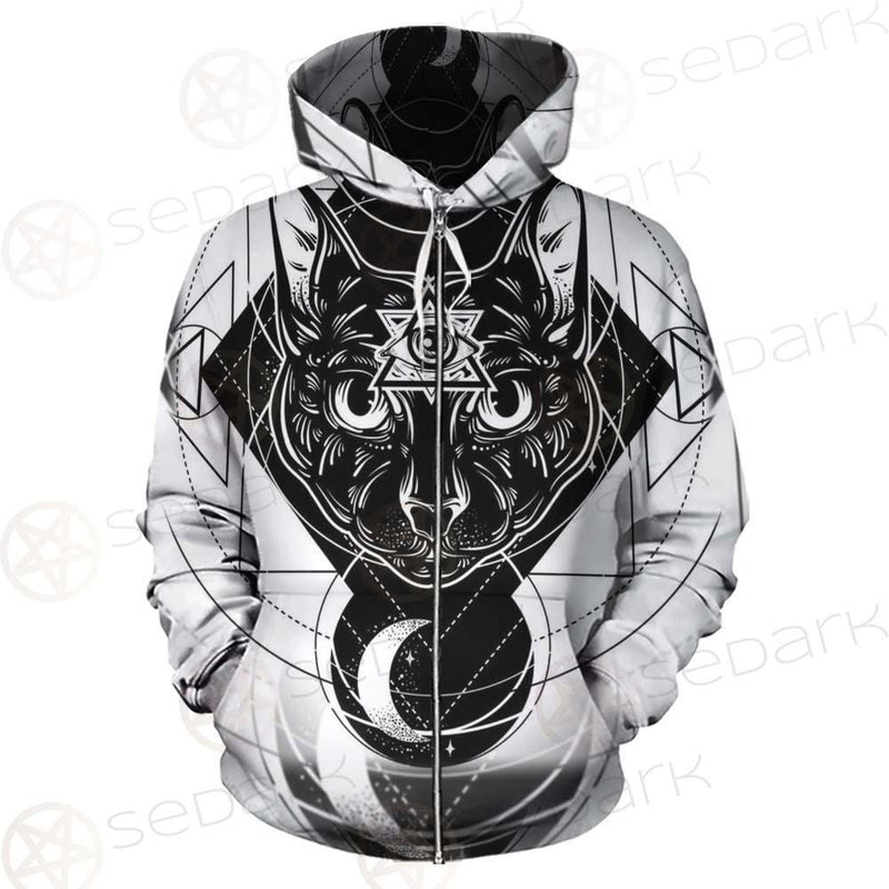 Hand Drawn Illustration Of Cat SDN-1064 Hoodie & Zip-up Hoodie