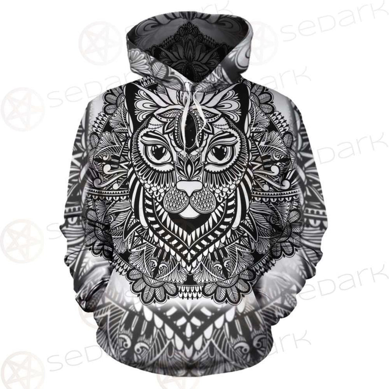 Cat Mystic And Mandala Tattoo SDN-1065 Hoodie & Zip-up Hoodie