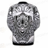 Cat Mystic And Mandala Tattoo SDN-1065 Button Jacket