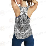 Cat Mystic And Mandala Tattoo SDN-1065 Women Tank Top