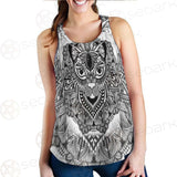 Cat Mystic And Mandala Tattoo SDN-1065 Women Tank Top