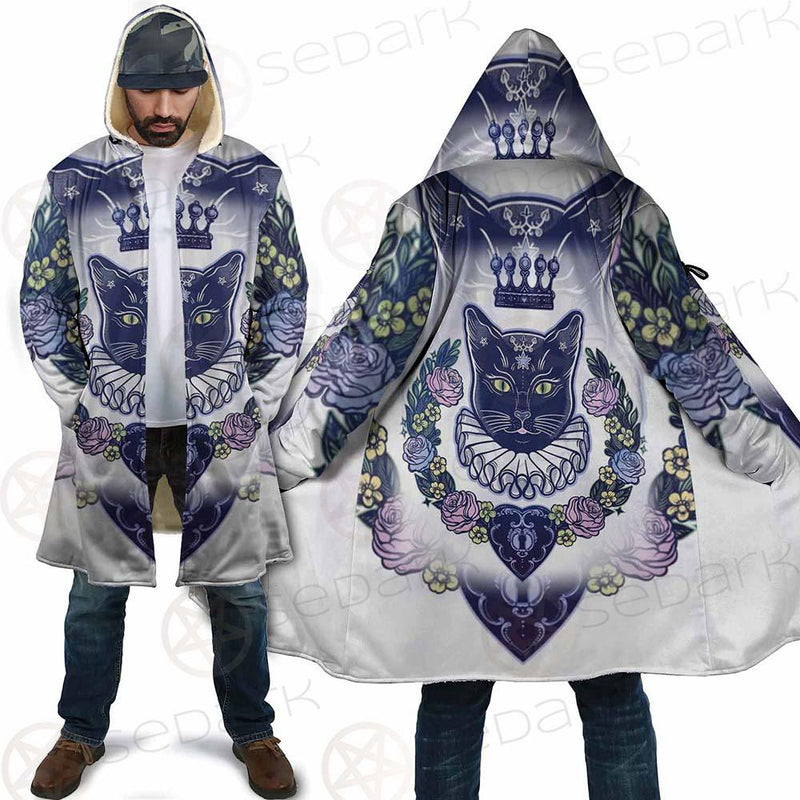 Black Cat Silhouette Portrait SDN-1066 Cloak