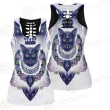 Black Cat Silhouette Portrait SDN-1066 Women Tank Top