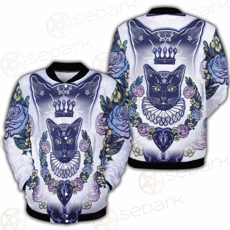 Black Cat Silhouette Portrait SDN-1066 Button Jacket