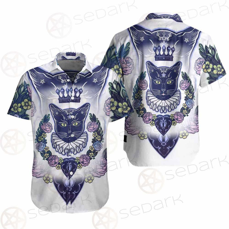 Black Cat Silhouette Portrait SDN-1066 Shirt Allover