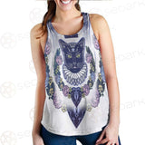 Black Cat Silhouette Portrait SDN-1066 Women Tank Top