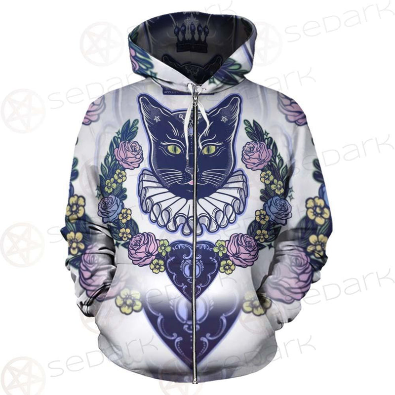 Black Cat Silhouette Portrait SDN-1066 Hoodie & Zip-up Hoodie