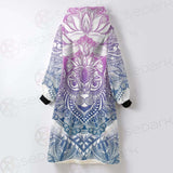 Cat Mystic And Mandala Tattoo SDN-1067 Oversized Sherpa Blanket Hoodie