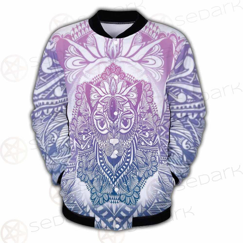 Cat Mystic And Mandala Tattoo SDN-1067 Button Jacket