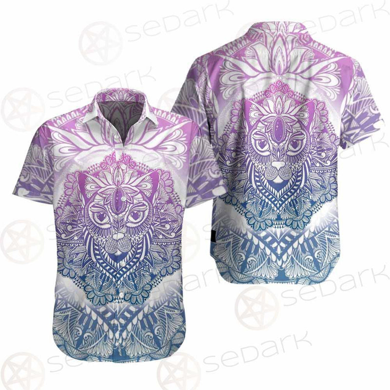 Cat Mystic And Mandala Tattoo SDN-1067 Shirt Allover