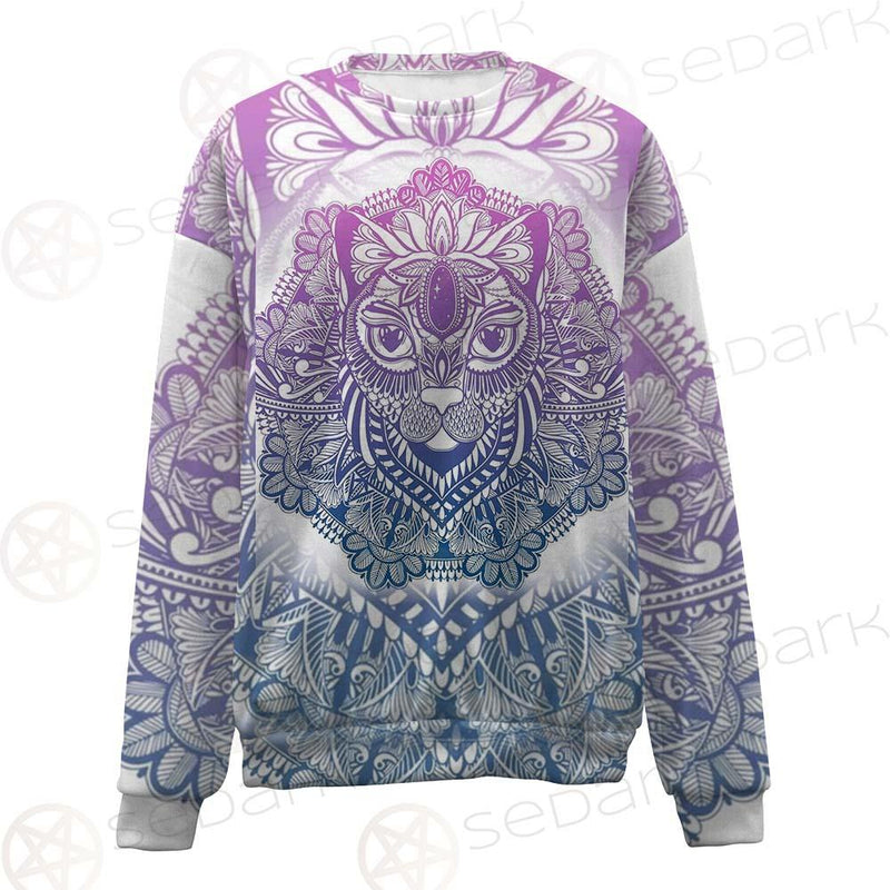 Cat Mystic And Mandala Tattoo SDN-1067 Unisex Sweatshirt