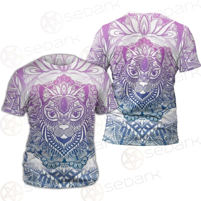 Cat Mystic And Mandala Tattoo SDN-1067 Unisex T-shirt