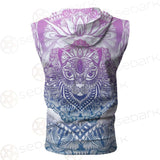 Cat Mystic And Mandala Tattoo SDN-1067 Zip Sleeveless Hoodie