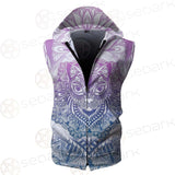 Cat Mystic And Mandala Tattoo SDN-1067 Zip Sleeveless Hoodie