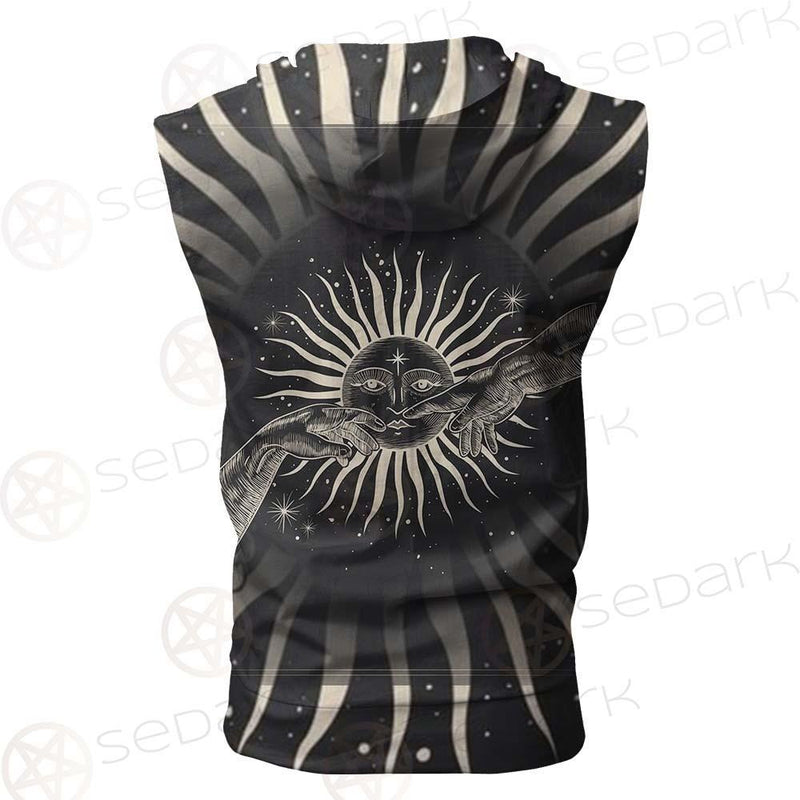 Moonlight Activity In Vintage SDN-1069 Zip Sleeveless Hoodie