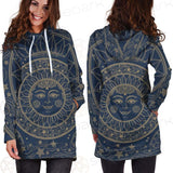 Sun Face With Stars Medallion Ornament SDN-1071 Hoodie Dress