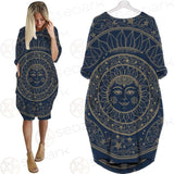 Sun Face With Stars Medallion Ornament SDN-1071 Batwing Pocket Dress