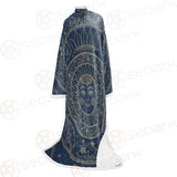 Sun Face With Stars Medallion Ornament SDN-1071 Sleeved Blanket