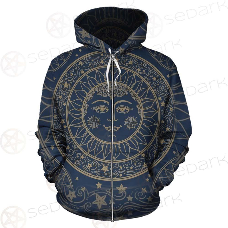 Sun Face With Stars Medallion Ornament SDN-1071 Hoodie & Zip Hoodie