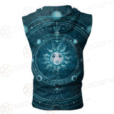 Phases Of The Moon SDN-1072 Zip Sleeveless Hoodie