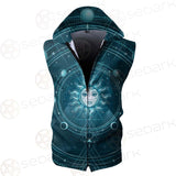 Phases Of The Moon SDN-1072 Zip Sleeveless Hoodie