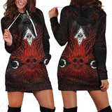 A Moon And A Burning Eye SDN-0173 Hoodie Dress