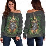 Baphomet Vector Illustration SDN-1074 Off Shoulder Sweaters